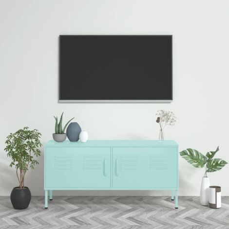 vidaXL TV-Möbel Mintgrün 105x35x50 cm Stahl