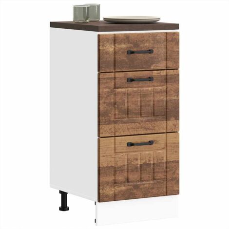 Küchen-Unterschrank Lucca Altholz-Optik Holzwerkstoff vidaXL
