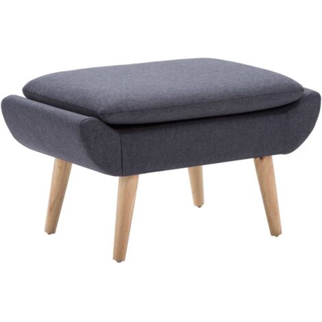 vidaXL Hocker Stoffbezug 73 x 43 x 42 cm Dunkelgrau