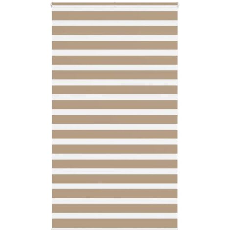 vidaXL Zebra Blind Sand Brown  130x200 cm Fabric Width 125,9  cm Polyester