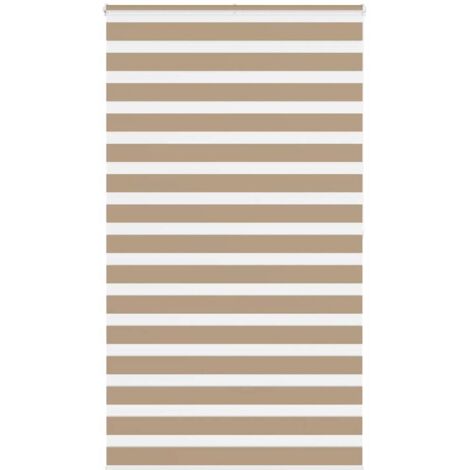 Zebrarollo Sandbraun 125x200 cm Stoffbreite 120,9 cm Polyester vidaXL