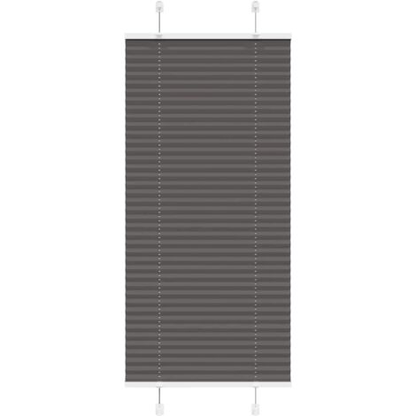 vidaXL Plissee Schwarz 55x100 cm Stoffbreite 54,4 cm Polyester