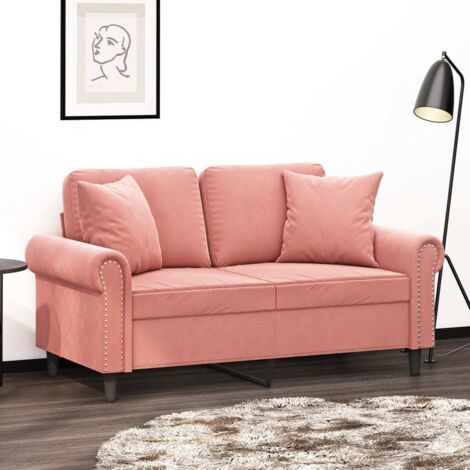 vidaXL Throw Pillows 2 pcs Pink 40x40 cm Velvet