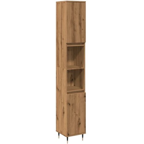 vidaXL Badschrank Artisan-Eiche 30x30x190 cm Holzwerkstoff