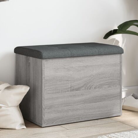 vidaXL Storage Bench Grey Sonoma 62x42x45 cm Engineered Wood