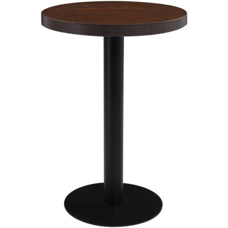 vidaXL Bistrotisch Dunkelbraun 60 cm MDF
