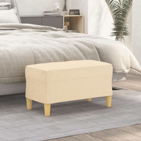 vidaXL Bench Cream 70x35x41 cm Fabric