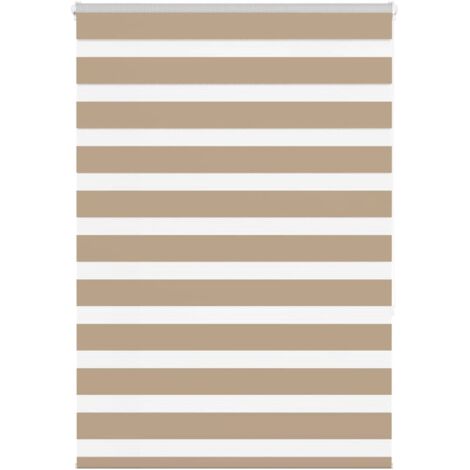 vidaXL Zebra Blind Sand Brown  95x150 cm Fabric Width 90,9  cm Polyester