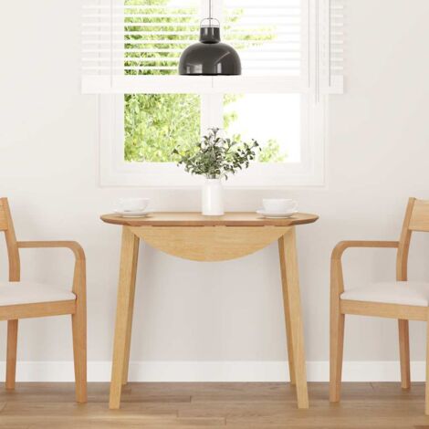 Esstisch Natur Massivholz Gummibaumholz vidaXL979208
