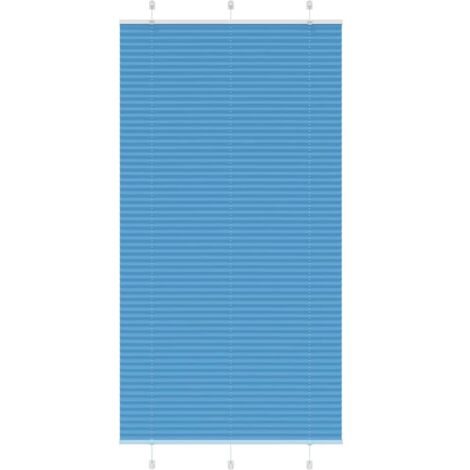 vidaXL Plissee Blau 110x200 cm Stoffbreite 109,4 cm Polyester