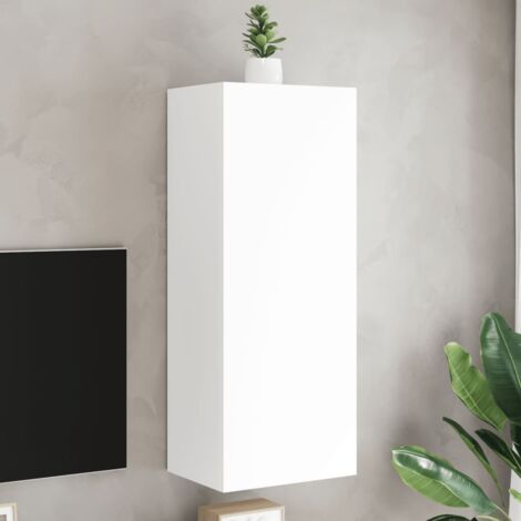 vidaXL TV Wall Cabinet White 40,5x30x102 cm Engineered Wood