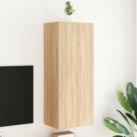 vidaXL TV Wall Cabinet Sonoma Oak 40,5x30x102 cm Engineered Wood