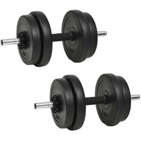 vidaXL 14 Piece Dumbbell Set 20 kg
