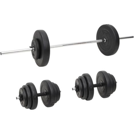 vidaXL Hantelset mit Gewichten und Stangen 60 kg