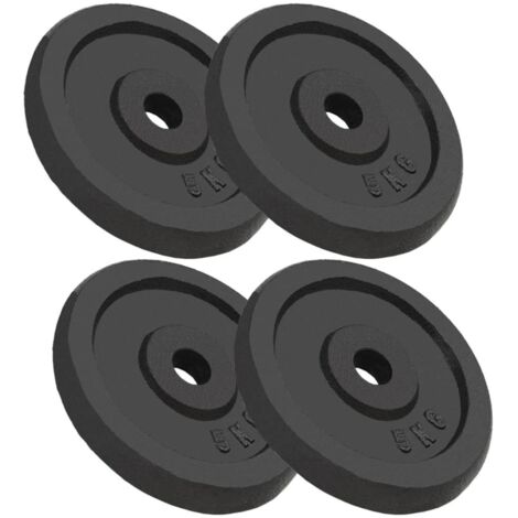 vidaXL Weight Plates 4 pcs 4x5 kg Cast Iron