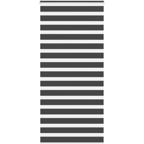 Zebrarollo Schwarz 115x200 cm Stoffbreite 110,9 cm Polyester vidaXL