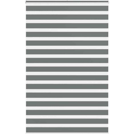 Zebrarollo Dunkelgrau 145x200 cm Stoffbreite 140,9 cm Polyester vidaXL