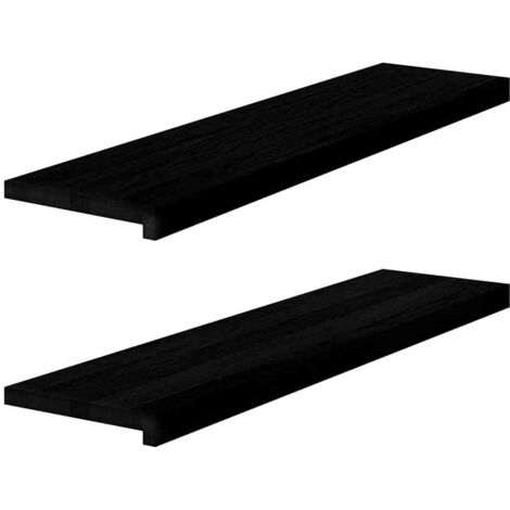 vidaXL Fensterbänke 2 Stk. Dunkelbraun 100x30x2 cm Massivholz Eiche