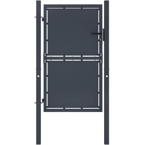 vidaXL Garden Gate Steel 100x200 cm Anthracite