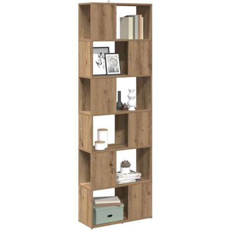 vidaXL Bücherregal/Raumteiler Artisan-Eiche 60x24x186 cm