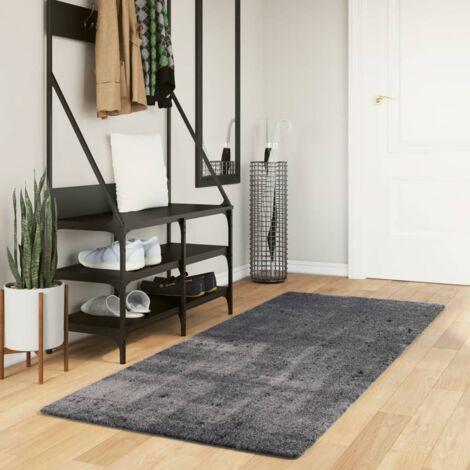 vidaXL Rug "HUARTE" Short Pile Soft and Washable Anthracite 80x200 cm (1/5)
