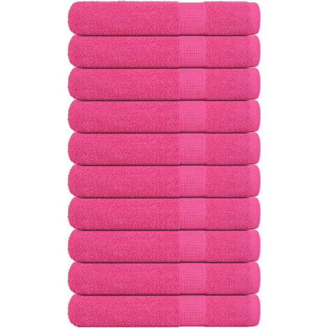 vidaXL Handtücher 10 Stk. Rosa 100x200 cm 360 g/m² 100% Baumwolle