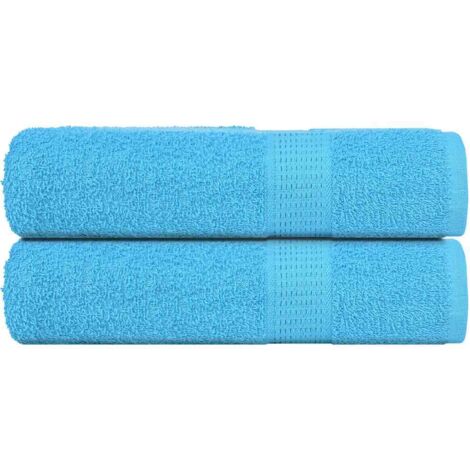 vidaXL Hand Towels "FROGN" 2 pcs Turquoise 50x100 cm 360 gsm