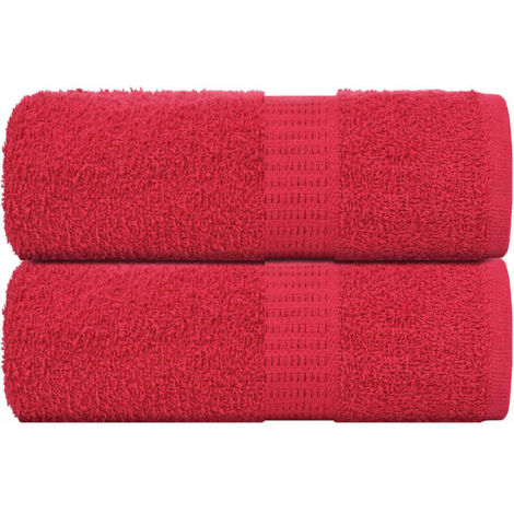 vidaXL Wash Towels "FROGN" 2 pcs Red 30x30 cm 360 gsm
