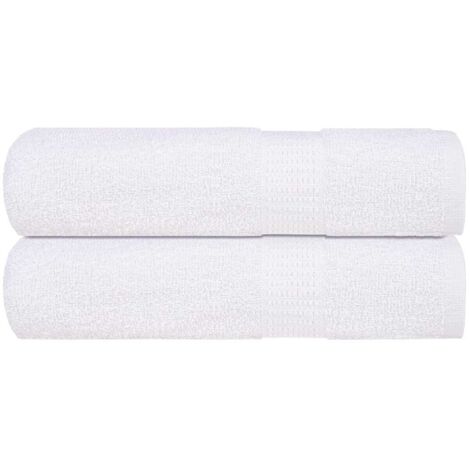 vidaXL Shower Towels "FROGN" 2 pcs White 70x140 cm 360 gsm