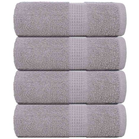Waschhandtücher 4-tlg. FROGN Grau 30x30 cm 100% Baumwolle vidaXL