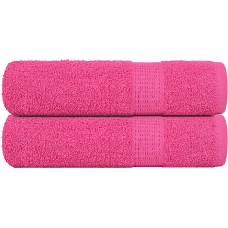 vidaXL Hand Towels "FROGN" 2 pcs Pink 50x100 cm 360 gsm