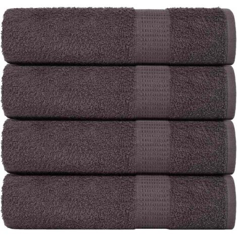 vidaXL Hand Towels "FROGN" 4 pcs Anthracite 50x100 cm 360 gsm