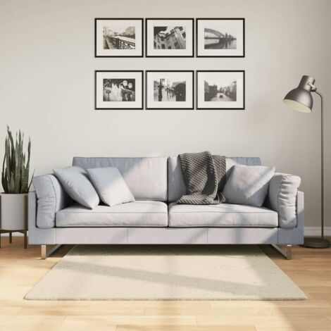 vidaXL Rug "HUARTE" Short Pile Soft and Washable Cream 120x120 cm
