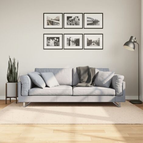 vidaXL Rug "HUARTE" Short Pile Soft and Washable Beige 140x200 cm