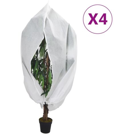 vidaXL Plant Fleece Covers with Zip 4 pcs 70 g/m² 2,36x2 m