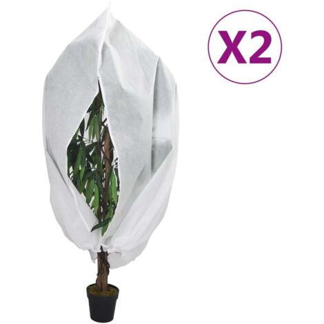 vidaXL Plant Fleece Covers with Zip 2 pcs 70 g/m² 2,36x2 m
