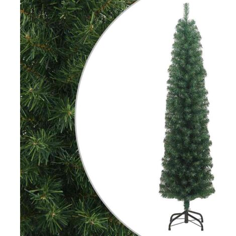vidaXL Slim Artificial Christmas Tree with Stand Green 180 cm PVC