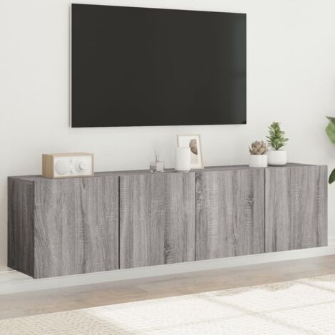 vidaXL 2 Piece Wall-mounted  TV Cabinet Set Grey Sonoma 80x30x41 cm