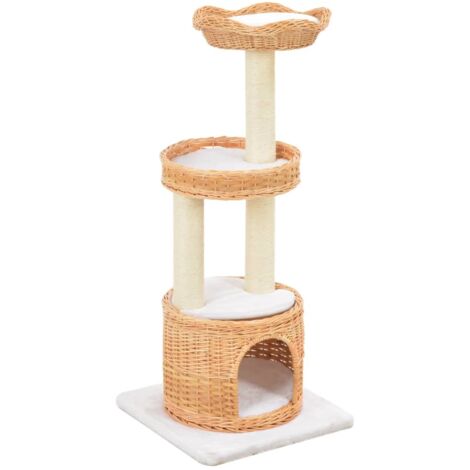 vidaXL Katzen-Kratzbaum Sisal Natürliches Weidenholz