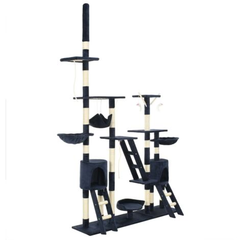 vidaXL Cat Tree with Sisal Scratching Posts 230-250 cm Blue