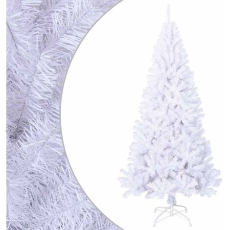 vidaXL Artificial Christmas Tree with Thick Branches White 210 cm PVC