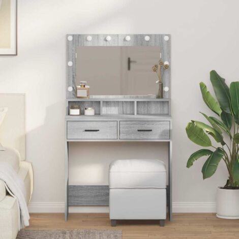 vidaXL  Dressing Table  Grey Sonoma 79 x 41 x 135 cm Engineered Wood