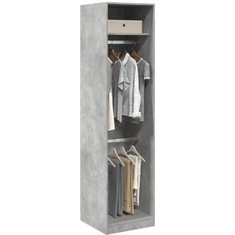 vidaXL Wardrobe Concrete Grey 50x50x200 cm Engineered Wood