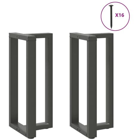 vidaXL Bartischbeine T-Form 2 Stk. Anthrazit 40x35x(90-91) cm Stahl