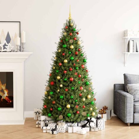 vidaXL 112 Piece Christmas Bauble Set Red / Green / Gold Polystyrene