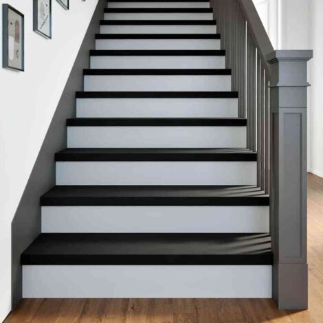 vidaXL Stair Treads 8 pcs Brown Black 100x30x2 cm Solid Wood Oak