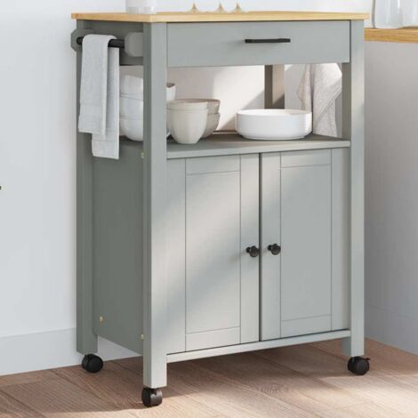 vidaXL Kitchen Trolley MONZA 60x40x88.5 cm Solid Wood Pine
