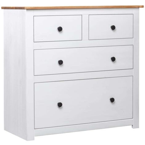Buffet Weiß 80x40x83 cm Kiefer Panama Reihe