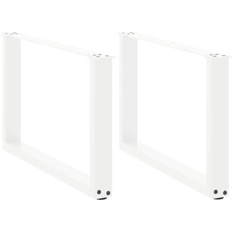 Couchtischbeine U-Form 2 Stk. Weiß 70x(42-43) cm Stahl vidaXL