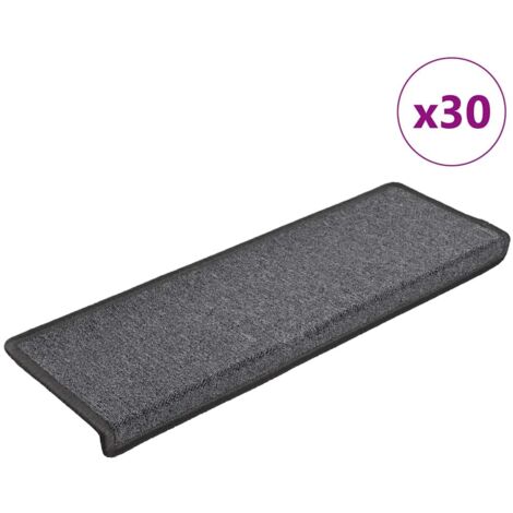 Stufenmatten 30 Stk. 65x21x4 cm Dunkelgrau Rechteckiger Rand vidaXL